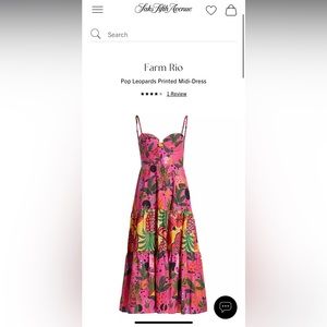 Farm Rio Pop Leopards Printed Midi-Dress.